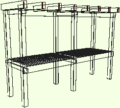 Wireframe bench design